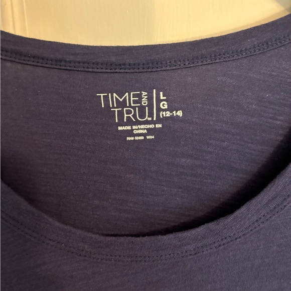 Time and Tru Size Large Blue Tiered cotton summer dress - Picture 5 of 5